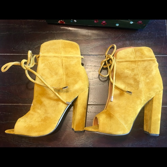 FSJ Women Fashion Peep Toe Ankle Booties - Picture 6 of 8